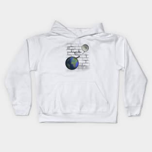 Earth and Moon Kids Hoodie